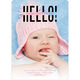 Pink Hello Photo Birth Announcements Image 5 of 6